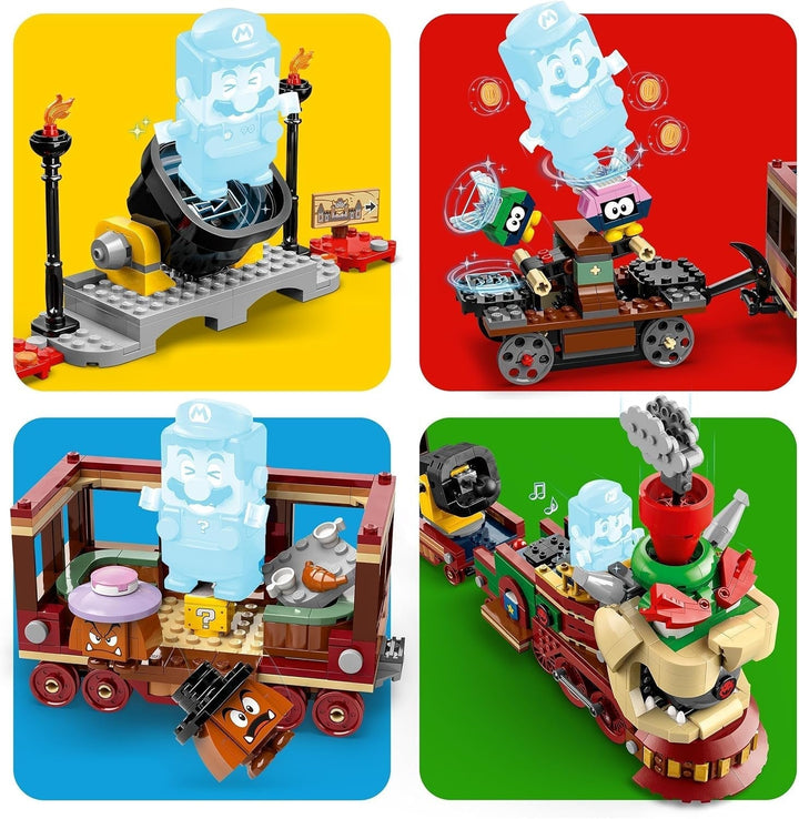 LEGO Super Mario Trenul Express Bowser, set de joacă de aventură pentru copii cu Hammer Brother, 2 Gumbas și 2 Parapunctures, cadou Nintendo pentru băieți, fete și gameri 71437 Seturi de constructie Besuche den LEGO-Store