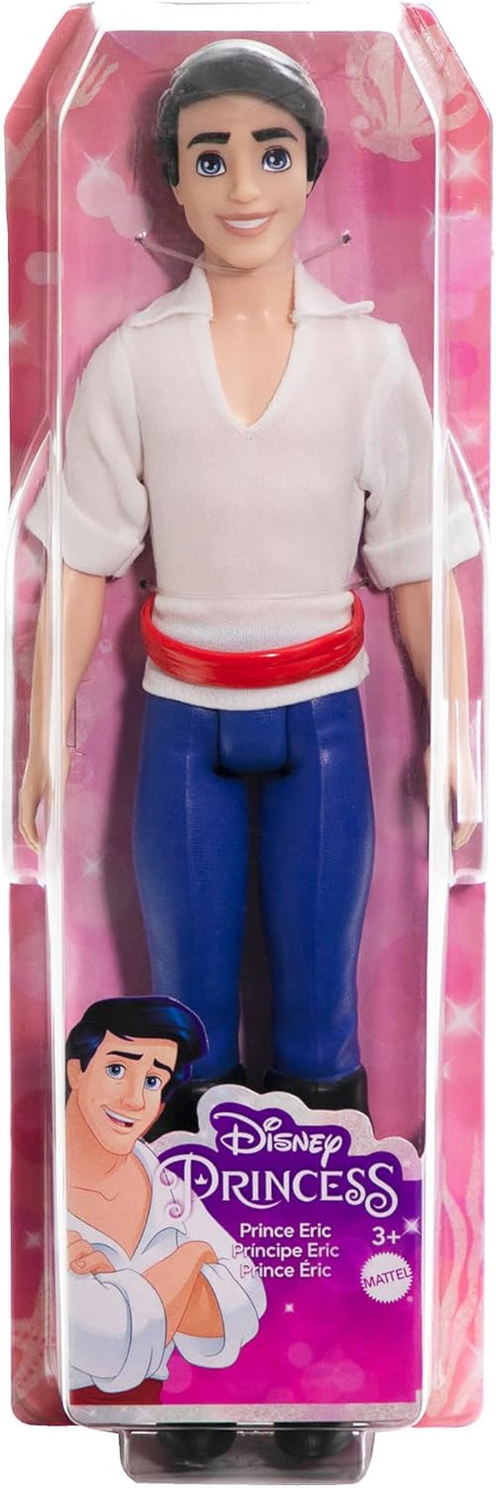 DISNEY Princess - Păpușă Prince Erik cu cămașă moale, pantaloni preformați și cizme, parte a unei colecții cu jucării Ariel, pentru copii de la 3 ani, HLV97 Papusi Naty Shop