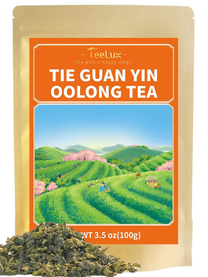 Ceai verde premium Teelux vrac 200 g din China, vegan, răcoritor, bogat în antioxidanți, ceai verde natural pur, frunze de ceai vrac