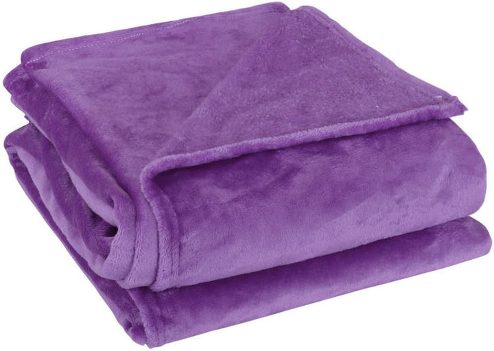 Sourcing Map Cosy pătură cuvertură de pat Soft & cald fleece pătură ca canapea pătură Canapea pătură Living și cuddly pătură Pătură de lână din catifea moale pluș măr verde 150X200Cm Paturi si Cuverturi uxcell Violet 180X200Cm