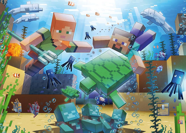 Ravensburger Puzzle 12000421 - Mozaic Minecraft - 1000 piese Puzzle Minecraft pentru adulți și copii de peste 14 ani Puzzle Naty Shop Design nou