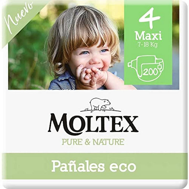 Scutece ecologice, alb cu design imprimat, diverse marimi Mama si Copilul Naty Shop Talla 4 (Paquete De 200)