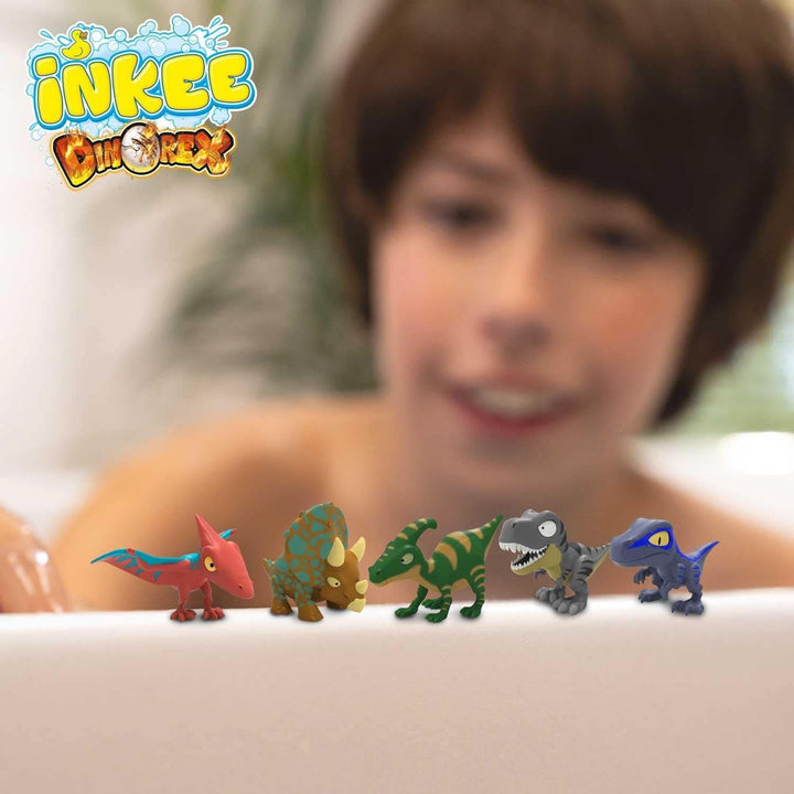 INKEE SURPRISE DINO, bombă de baie în formă de oucu figuri de dinozaur si surprize, 100 grame Duș și baie Naty Shop