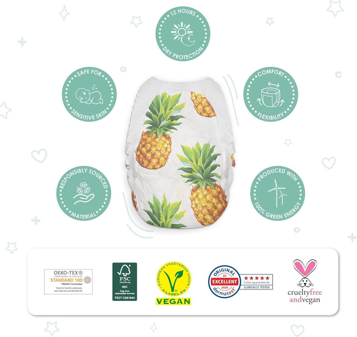 Scutece Pureborn Baby Premium Pantaloni, protectie optima zi si noapte, testate dermatologic, ultra moi, prietenoase cu pielea Mama si Copilul Naty Shop