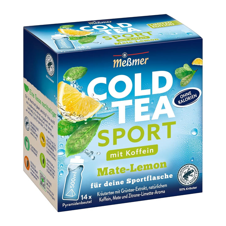 Meßmer Cold Tea Sommer-Beere | 14 pliculețe piramidale | Fără gluten | Fără lactoză | Vegan