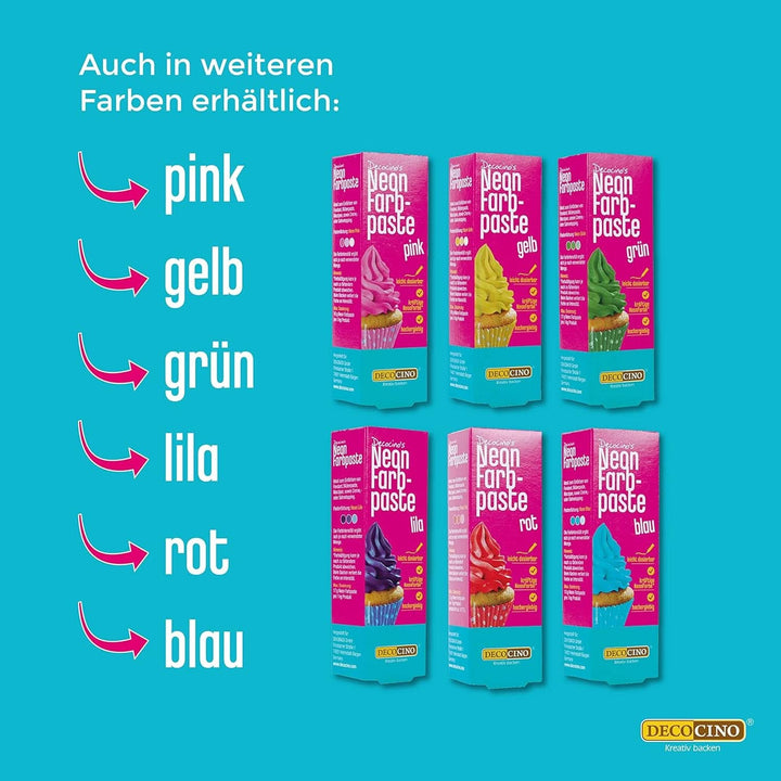 Decocino Neon Food, Colorant alimentar pasta, gust neutru Coloranti Alimentari Naty Shop