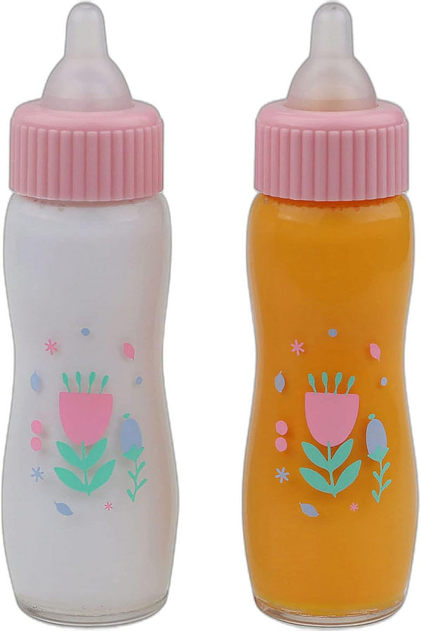 JC TOYS 81060 2X Sticlă pentru păpuși, cu lapte și suc Papusi Naty Shop Multicolor