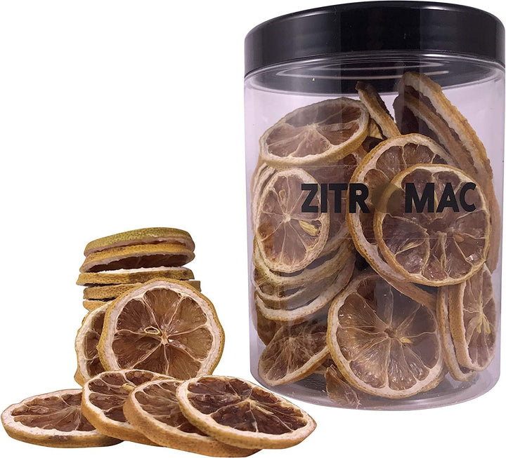 45g Felii de lămâie uscată, felii de fructe uscate pentru cocktailuri, lămâie uscată ca decor pentru Crăciun, vin fiert, ceai, coacere|100% lămâi uscate naturale Produse deshidratate Naty Shop 90G
