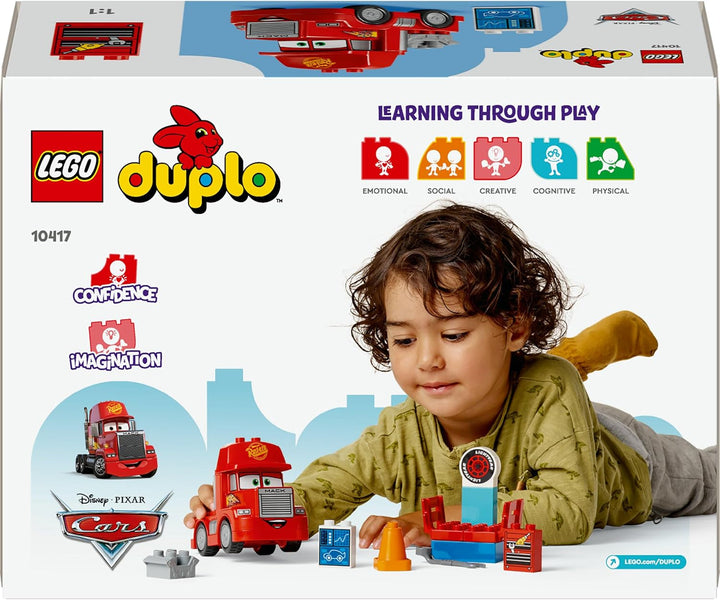 LEGO DUPLO | Disney and Pixar™S Cars Mack Truck Racing, set de mașini cu camion de jucărie pentru copii de 2 ani și peste, cadou pentru copiii de 2 ani care iubesc camionul roșu din film 10417 Seturi de constructie Besuche den LEGO-Store