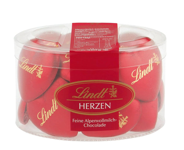 Lindt 15 Inimioare din Ciocolata, 300 grame Bomboane de Ciocolata Naty Shop Inima Rosie (ciocolata cu lapte)