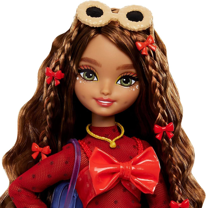 Păpușă Barbie Dream Besties și accesorii, păpușă de modă Teresa mobilă cu păr castaniu și agrafe de păr, 10 bucăți temă jocuri video, HYC23 Papusi Naty Shop