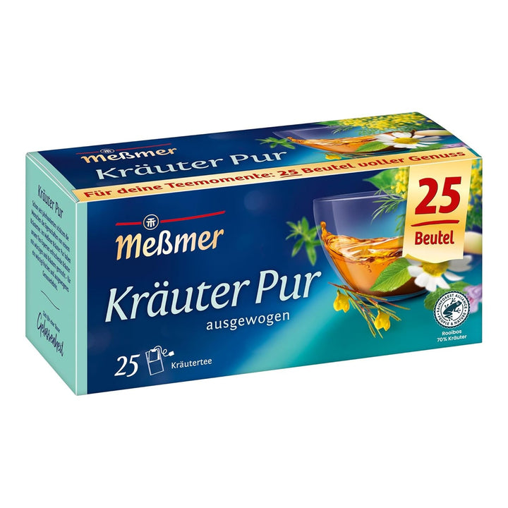Meßmer Amestec de urzică | 25 | Pliculețe de ceai | Vegan | Fără gluten | Fără lactoză