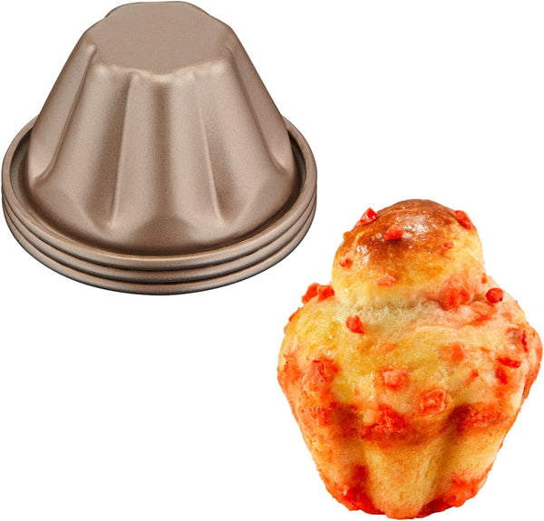 Tefal Creabake J3089304 3 Stück Brioche-Backform Antihaft-Beschichtung, Leicht Entnehmbar, Stapelbar, Einfache Aufbewahrung, Backform Matrite si tavi pentru copt Naty Shop