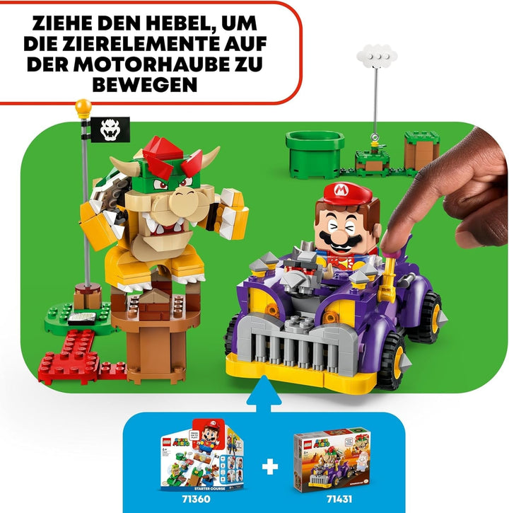 LEGO Super Mario Bowser's Monster Cart - Set de expansiune, jucărie pentru mașină cu figura Bowser pentru băieți și fete, set cu un singur personaj, cadou de gamer pentru copii de la 8 ani 71431 Seturi de constructie Besuche den LEGO-Store