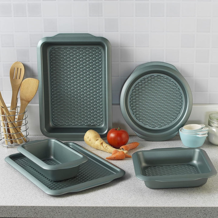 Progress BW09819G2EU7 Shimmer Kollektion, Runde Backform Aus Kohlenstoffstahl Mit Antihaftbeschichtung, Ideal Für Pies, Kuchen, Torten Und Quiches, 28 Cm, Grün Matrite si tavi pentru copt Naty Shop