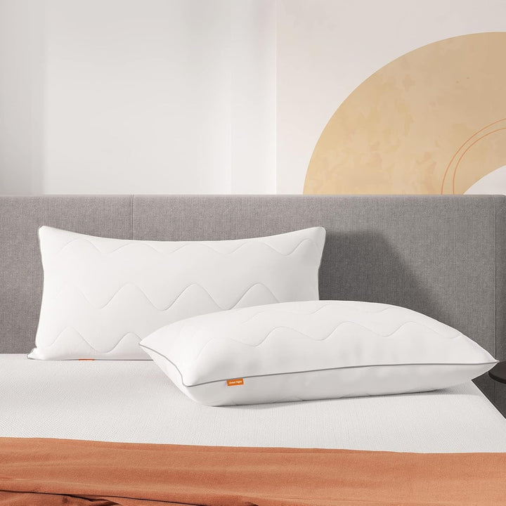 Pernă Sweetnight 40X80 Pernă pentru dormit lateral Pernă moale și de susținere Pernă de dormit Lavabilă Pernă pentru copii Pânză dublă matlasată 800G Umplutură de pernă cu fermoar (40 X 80 Cm) Perne standard Naty Shop Set de 2 40 X 80 Cm 2