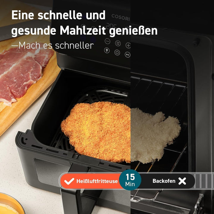 COSORI Hot Air Fryer Airfryer, 12-In-1 Air Fryer XXL 6.2L, Hot Air Fryer cu fereastră de vizualizare și memento de agitare, 80 de rețete Electrocasnice Naty Shop