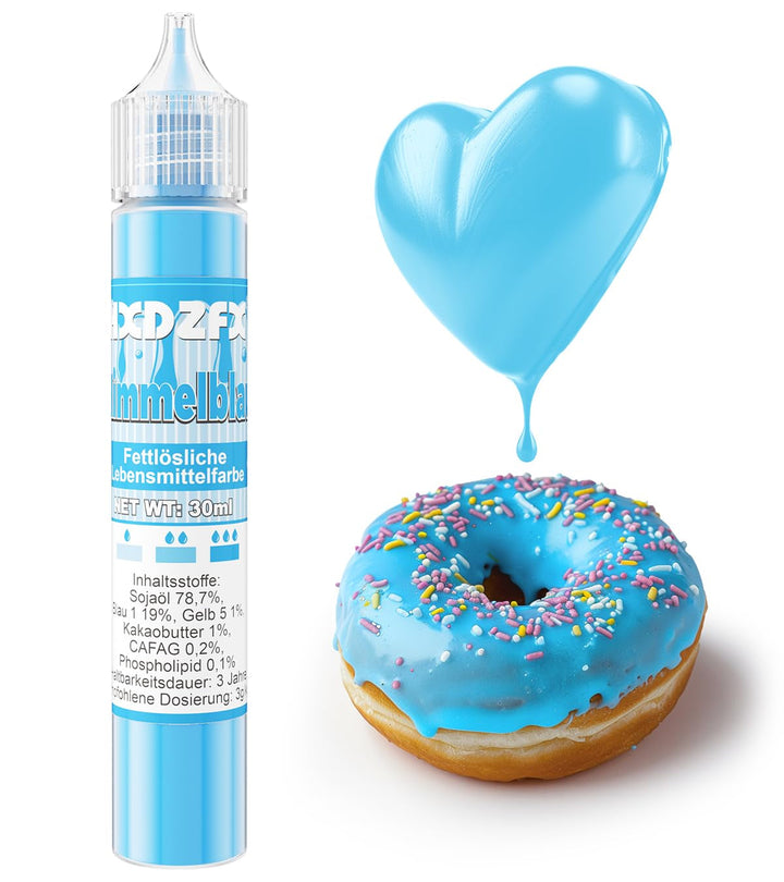 Colorant alimentar liposolubil, pe baza de ulei, 30 ml Coloranti Alimentari Naty Shop Albastru cer