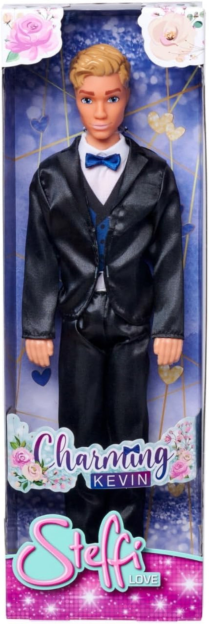 Simba 105733629 - Steffi Love Kevin Charming, păpușa de joacă poartă un costum elegant cu papion și vestă, 30 cm, de la 3 ani, albastru Papusi Naty Shop