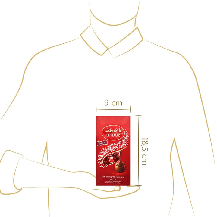 Sfere din ciocolată cu lapte, umplute, Lindt LINDOR, 137 grame Bomboane de Ciocolata Naty Shop