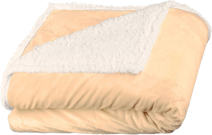 Aqua-Textil Fluffy cuddly pătură 150 X 200 Cm Gri Alb Melange Plush TV pătură Bedspread Sherpa Fleece Oeko-Tex Ottawa Paturi si Cuverturi Besuche den aqua-textil-Store Bej Natura alb Nicki Pătură confortabilă 150 X 200 Cm