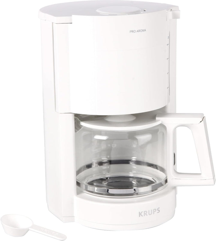 Krups F30908 Proaroma Espressor cu filtru și carafă din sticlă, capacitate 1,25 l, 10-15 cești, 1050 W, negru