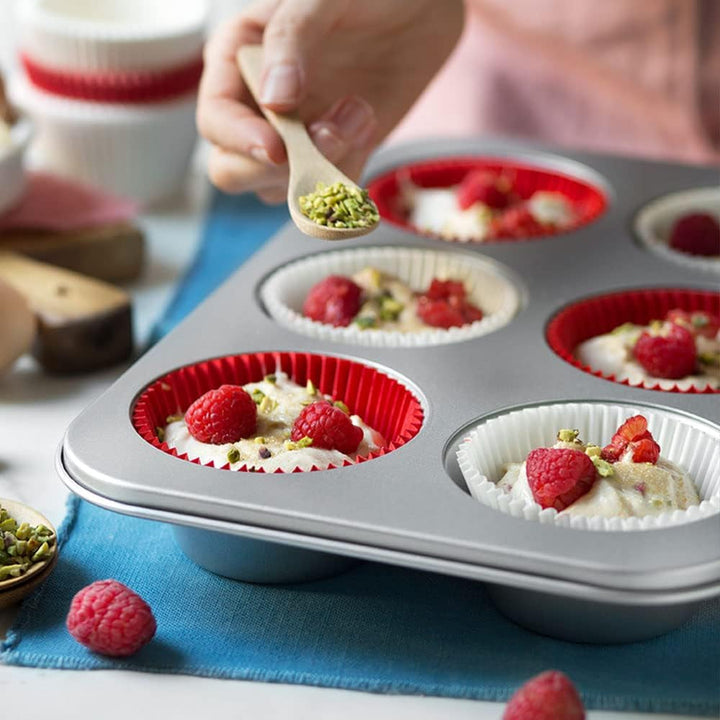 Tavă 6 Jumbo Muffin Ø 9 Cm - 34 X 22 X 4,5 cm Matrite si tavi pentru copt Naty Shop