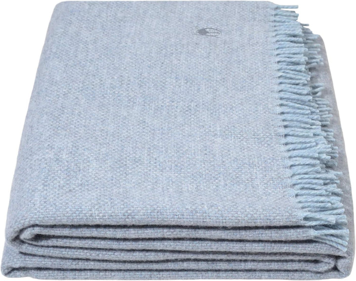 Pătură Must Relax - Pătură din lână - Plaid de înaltă calitate din lână nouă pură cu franjuri - 130X190 Cm - 310 Rose - De la "Zoeppritz since 1828" Paturi si Cuverturi 'zoeppritz since 1828' 505 albastru pudră 130X190Cm