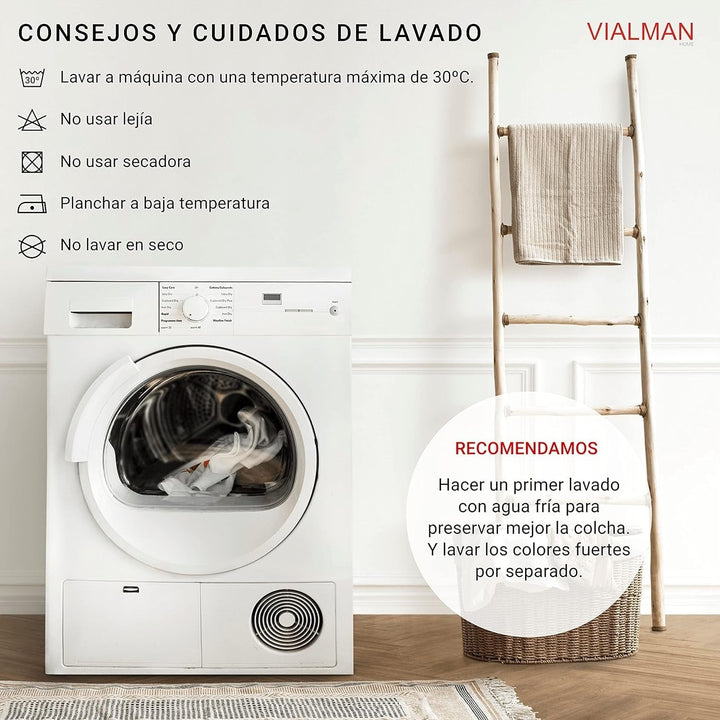 VIALMAN Colcha Bouti Ligera Cuvertură de pat Sofia 21, bumbac poliester, bej, Cama 150: 250 X 270 Cm Paturi si Cuverturi Besuche den VIALMAN-Store