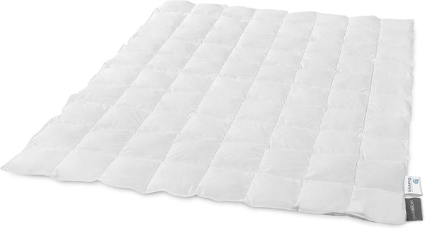 Traumnacht Basic Plapumă ușoară din puf cu puf alb nou (60%) și pene (40%), DIN EN 12934, 135 X 200 Cm, Down Pass și certificat Oeko-Tex, produs în conformitate cu standardul de calitate german Plapumi si pilote Naty Shop 60 la sută puf / 40 la sută pene Pătură ușoară de vară 135 X 200