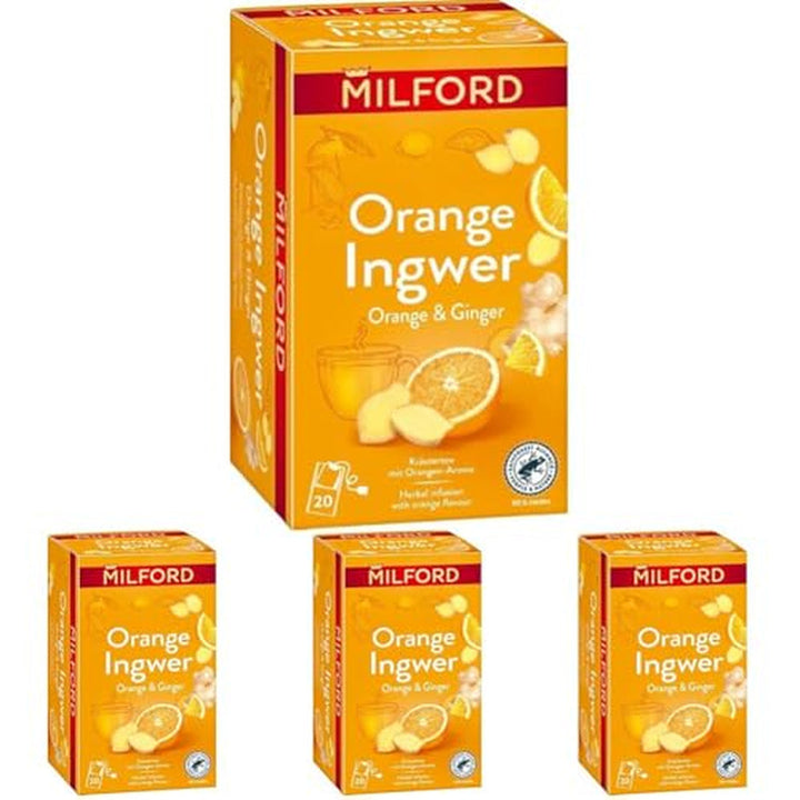 MILFORD Căpșuni și vanilie | Ceai de fructe cu aromă de căpșuni și vanilie | 20 pliculețe