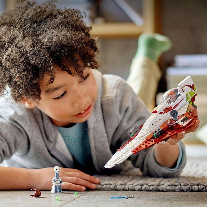 LEGO Star Wars Luptătorul stelar Jedi al lui Obi-Wan Kenobi, jucărie construibilă cu Taun We, figurină droid și sabie laser, Set Atacul clonelor 75333 Seturi de constructie Besuche den LEGO-Store