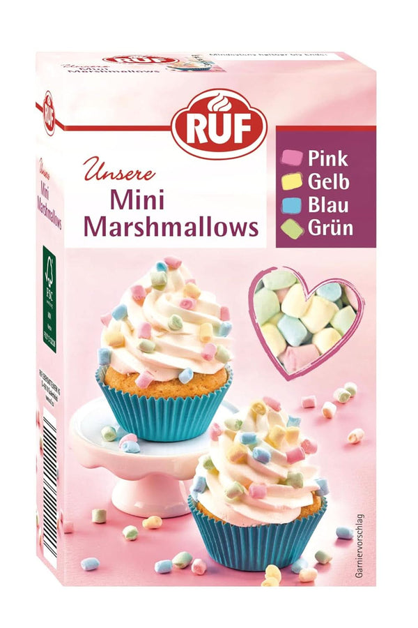 RUF Mini Marshmallows, culori pastelate, 45 grame Naty Shop Mini Marshmallows 45 grame