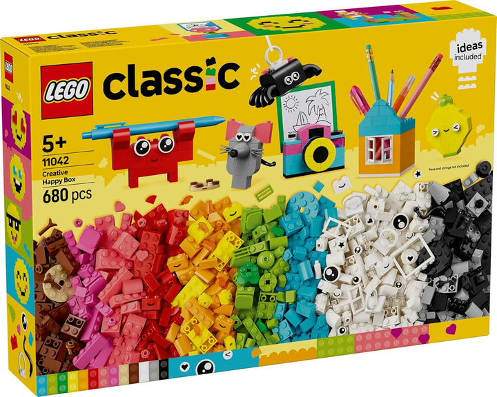LEGO Classic Creative Fun Box, Cărămizi de construcție colorate pentru jocuri de rol imaginative, Set de construcție pentru începători, Jucării pentru fete și băieți de la 5 ani, Modele de reconstruit 11042 Seturi de constructie Besuche den LEGO-Store