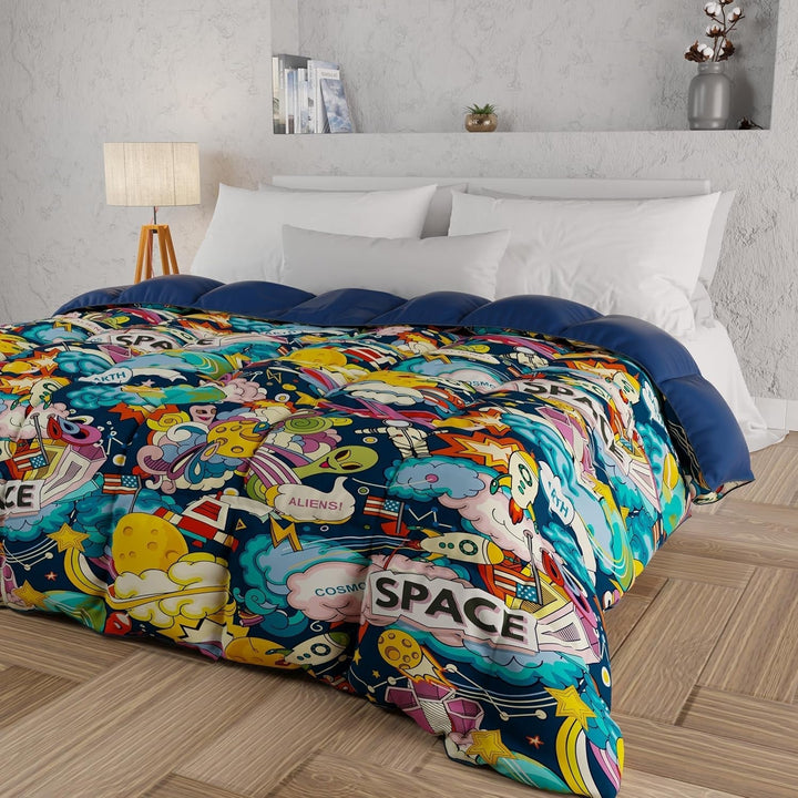 PETTI Artigiani Italiani - Plapumă de iarnă, Plapumă de iarnă, Plapumă simplă, Cu două fețe, Monocolor și imprimare digitală, 100% microfibră antialergică, Made in Italy Plapumi si pilote Naty Shop