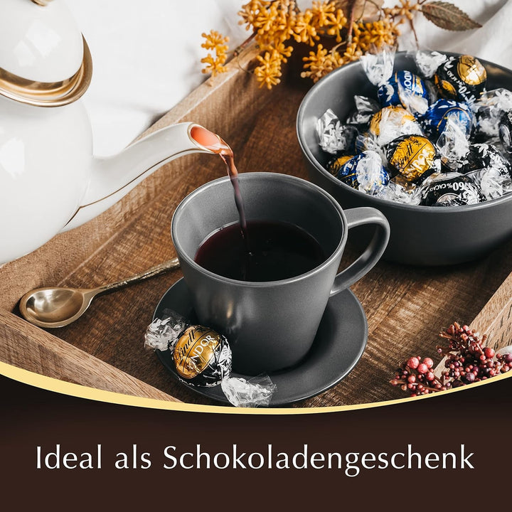 Ciocolată Lindt LINDOR bile de ciocolată neagră, 400 grame Bomboane de Ciocolata Naty Shop