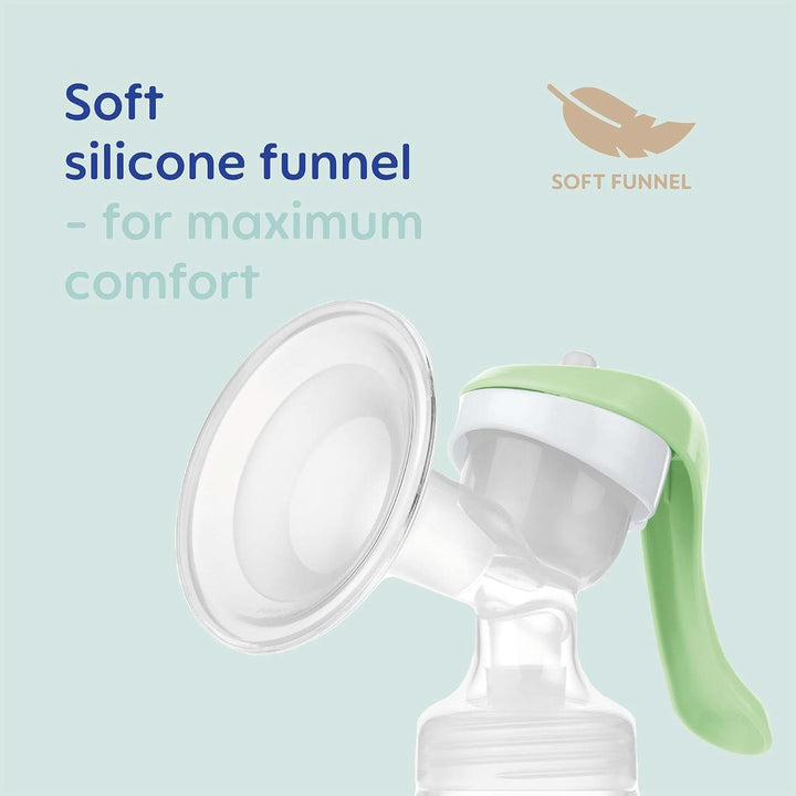 Pompă de sân de mână MAM - pompă de sân confortabilă și compactă pentru lapte matern care include 1 biberon anti-colici MAM Easy Start Accesorii Hrana si Alaptare Bebe Naty Shop