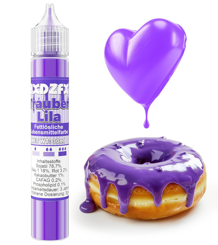 Colorant alimentar liposolubil, pe baza de ulei, 30 ml Coloranti Alimentari Naty Shop Lila