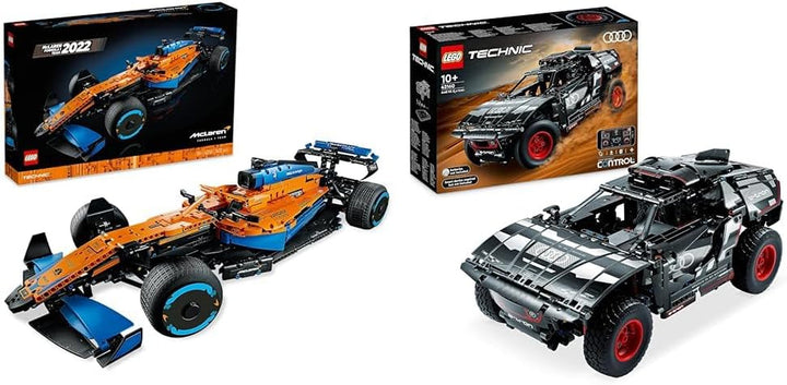 Lego Technic Mclaren Formula 1 Racing Car - Model F1 pentru adulți cu motor V6 și direcție - Cadou pentru fanii și colecționarii sporturilor cu motor - 42141 Seturi de constructie Besuche den LEGO-Store Pachet cu Technic Audi Rs Q E-Tron