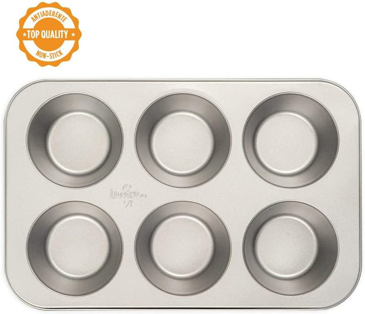 Tavă 6 Jumbo Muffin Ø 9 Cm - 34 X 22 X 4,5 cm Matrite si tavi pentru copt Naty Shop