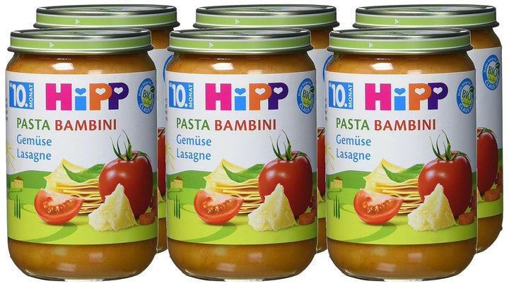 Hipp Pasta Bambini - Lasagna cu legume, pachet de 6 (6 X 220 g) Mama si Copilul Naty Shop