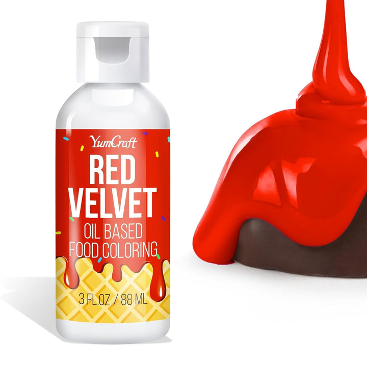 Colorant alimentar pe bază de ulei, liposolubil, 88 ml, diverse culori Coloranti Alimentari Naty Shop Rosu catifea 88 ml