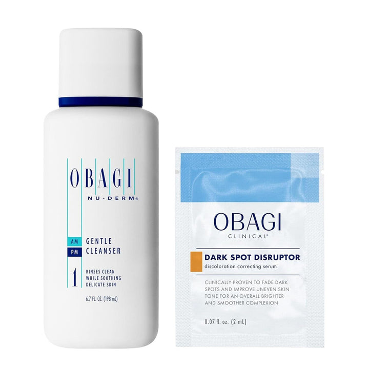 OBAGI Nu-Derm, Gentle Face Cleanser pentru Piele Normala sau Uscata Cosmetice si Infrumusetare Naty Shop 198 ml (cleanser + serum)