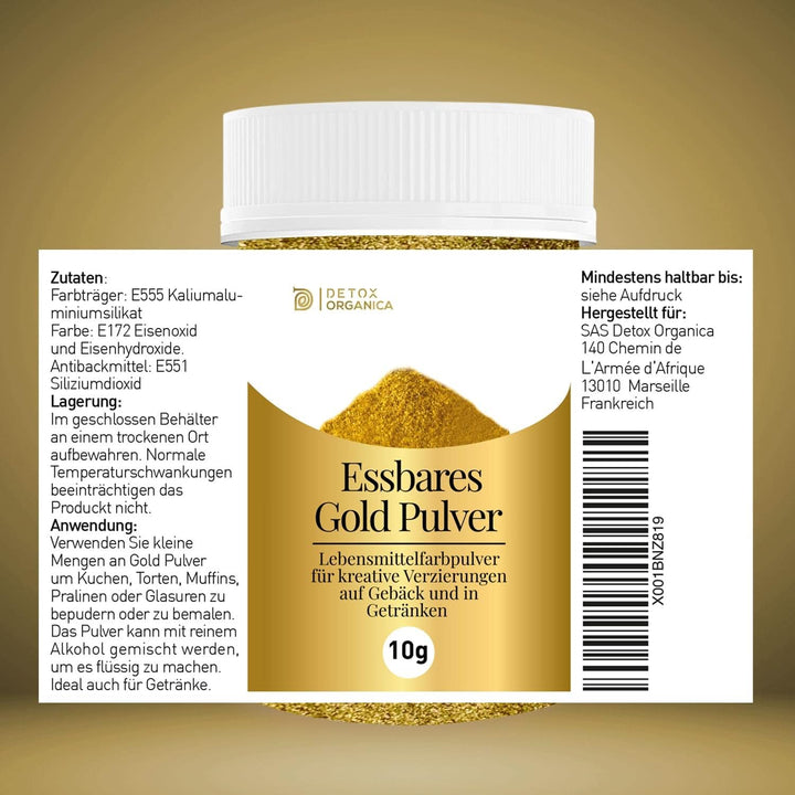 Pulbere Aurie comestibila pentru decorat, 10 grame, fara E171 Coloranti Alimentari Naty Shop