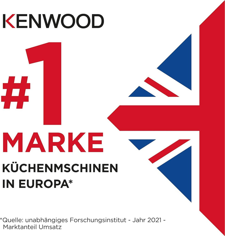 Kenwood Kmix KMX750BK Küchenmaschine, 5 L Edelstahl Schüssel, Safe-Use-Sicherheitssystem, Metallgehäuse, 1000 Watt, Inkl. 3-Teiligem Patisserie-Set Und Spritzschutz, Schwarz, 240X385X355 Naty Shop
