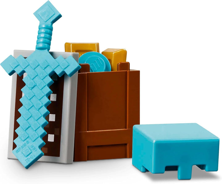 LEGO Minecraft The Illager Desert Patrol, set joc video pentru copii, mini-jucărie cu avanpost și trei minifigurine, inclusiv Plunderer, Servant și Cactus Knight 21267 Seturi de constructie Besuche den LEGO-Store
