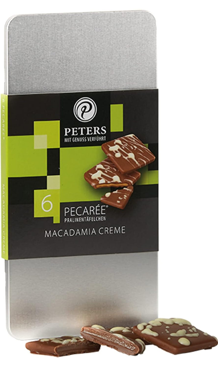 Peters, Batoane cu trufe si alcool, 63 grame Bomboane de Ciocolata Naty Shop Set de 6 bucati Crema Macadamia