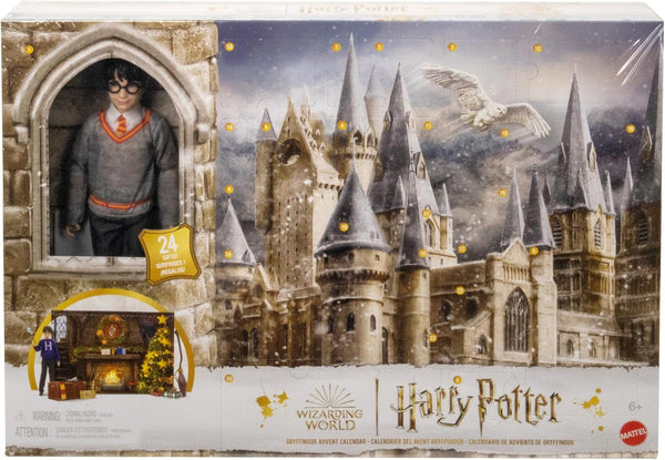 HARRY POTTER Calendarul de Advent Gryffindor - 24 de povești, surprize magice, Camera comună Hogwarts, chip realist, pentru fanii cu vârsta peste 6 ani, HND80 Papusi Naty Shop Calendar de Advent Gryffindor