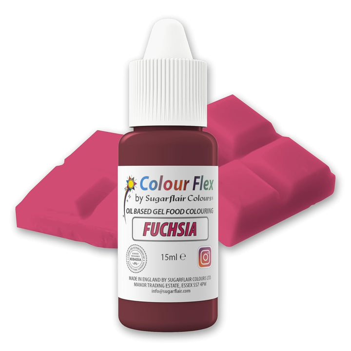 Sugarflair Colourflex Colorant alimentar pe bază de ulei Fuchsia, 15 ml Coloranti Alimentari Naty Shop