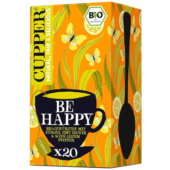 Cupper Ceai de fructe organic Cranberry Rasperry, 20 pliculețe de ceai nealbite, ecologic, comerț echitabil